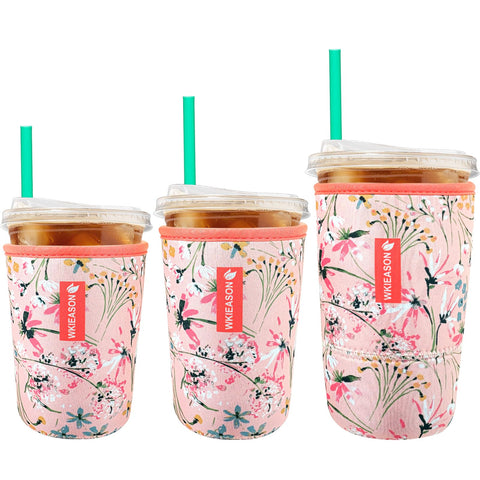 WK IEASON manga aislante de neopreno para 16-18 oz, mantiene bebidas frías o calientes.