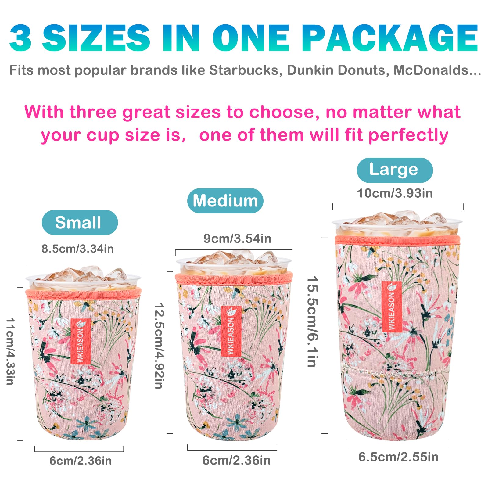 WK IEASON manga aislante para 22-24 oz, evita condensación y derrames.