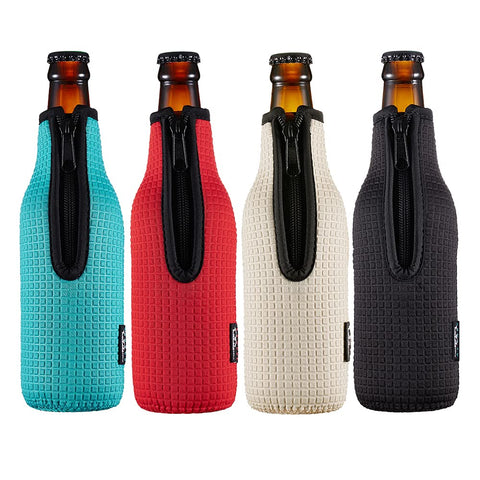 Funda WK IEASON negra para botella de 12 onzas con agarre antideslizante y aislamiento