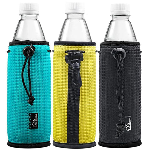 Funda neopreno WK IEASON negro para bebidas, agarre mejorado y aislamiento.