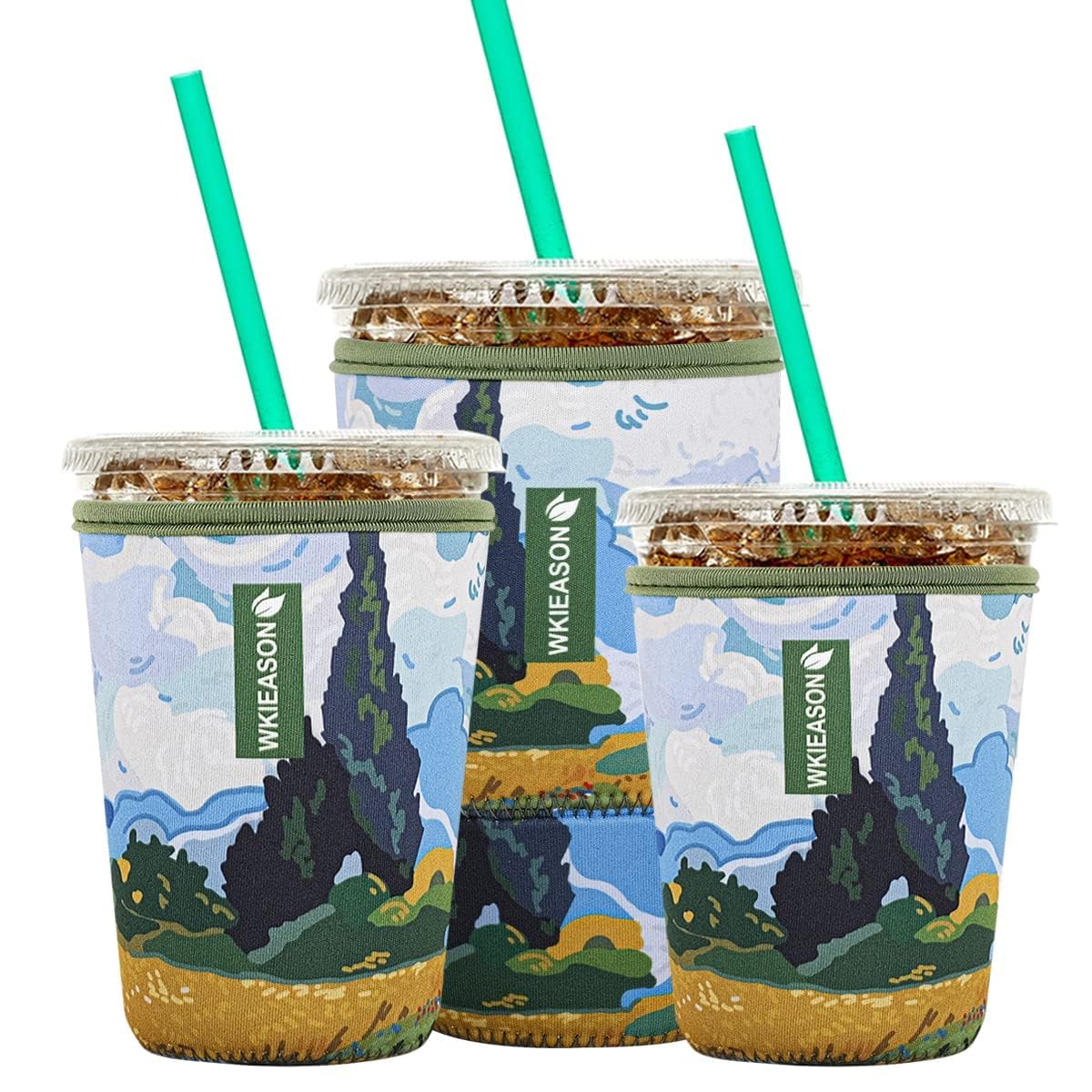 WK IEASON manga aislante 16-18oz mantiene bebidas frías por más tiempo.