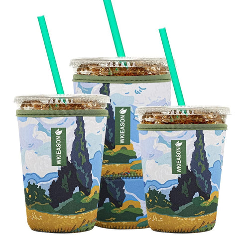 WK IEASON manga aislante 16-18oz mantiene bebidas frías por más tiempo.