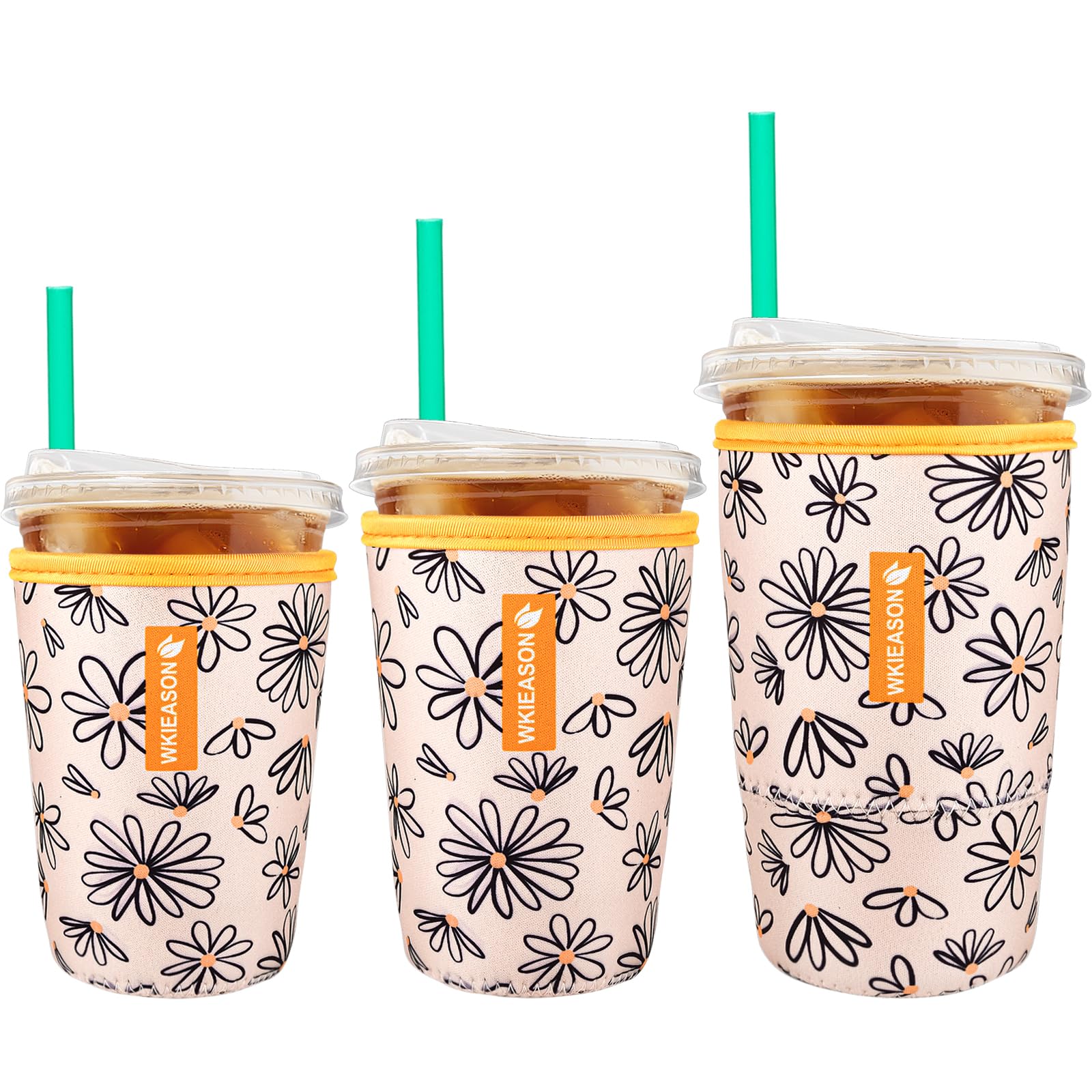Manga aislante WK IEASON para bebidas frías 16-18 oz, evita condensación.