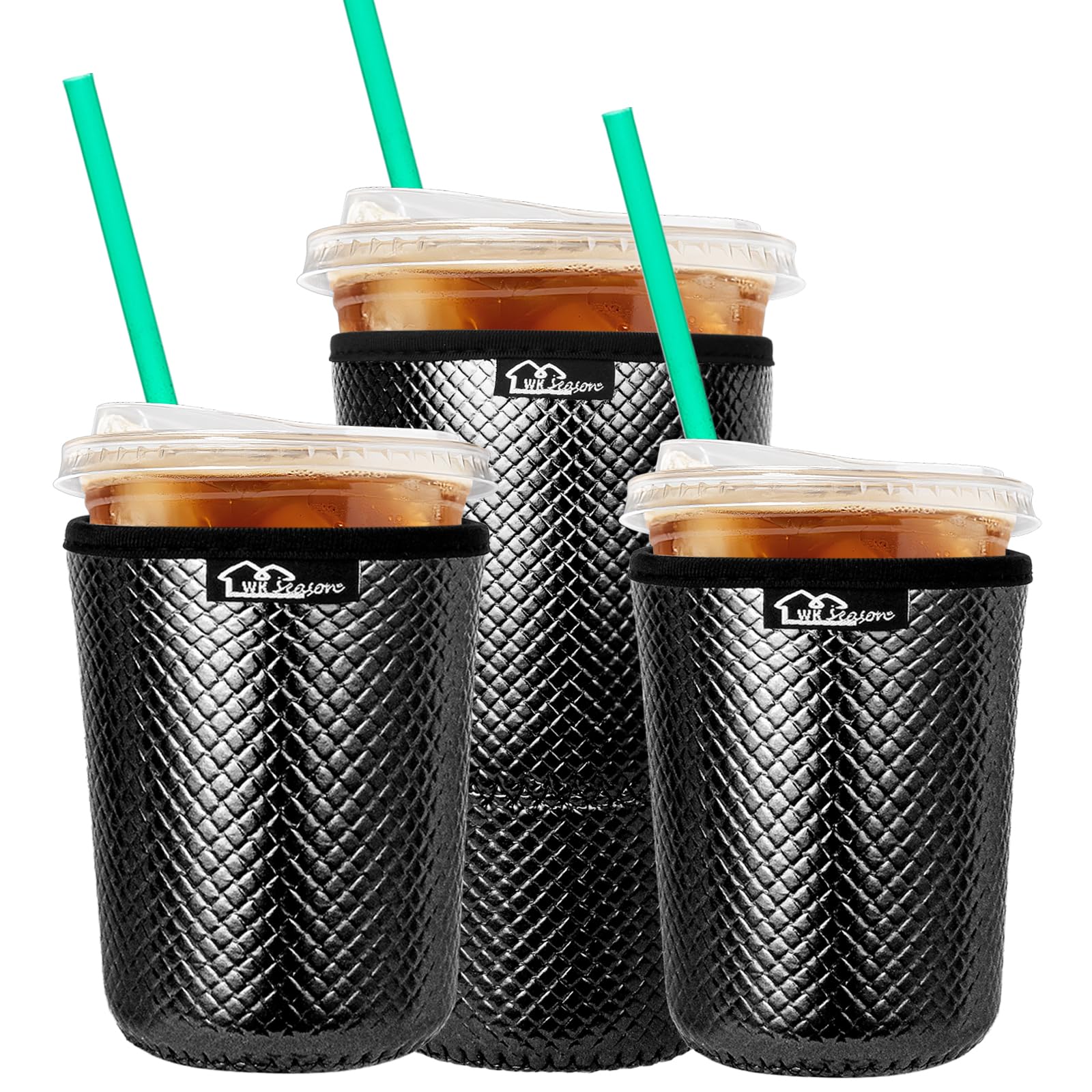 WKIEASON funda reutilizable para taza fría, evita condensación y mantiene la bebida fría