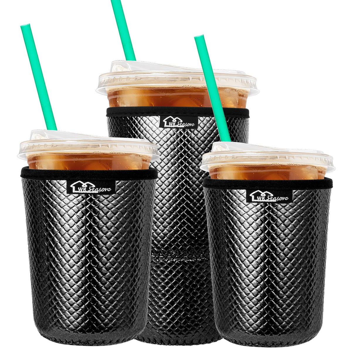 WKIEASON funda reutilizable para taza fría, evita condensación y mantiene la bebida fría