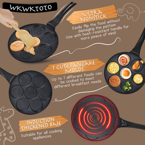 Pancake Maker WKWKTOTO de 10.5 pulgadas para porciones rápidas.