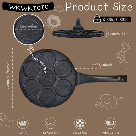 Pancake Maker WKWKTOTO apto para inducción y fogones variados.