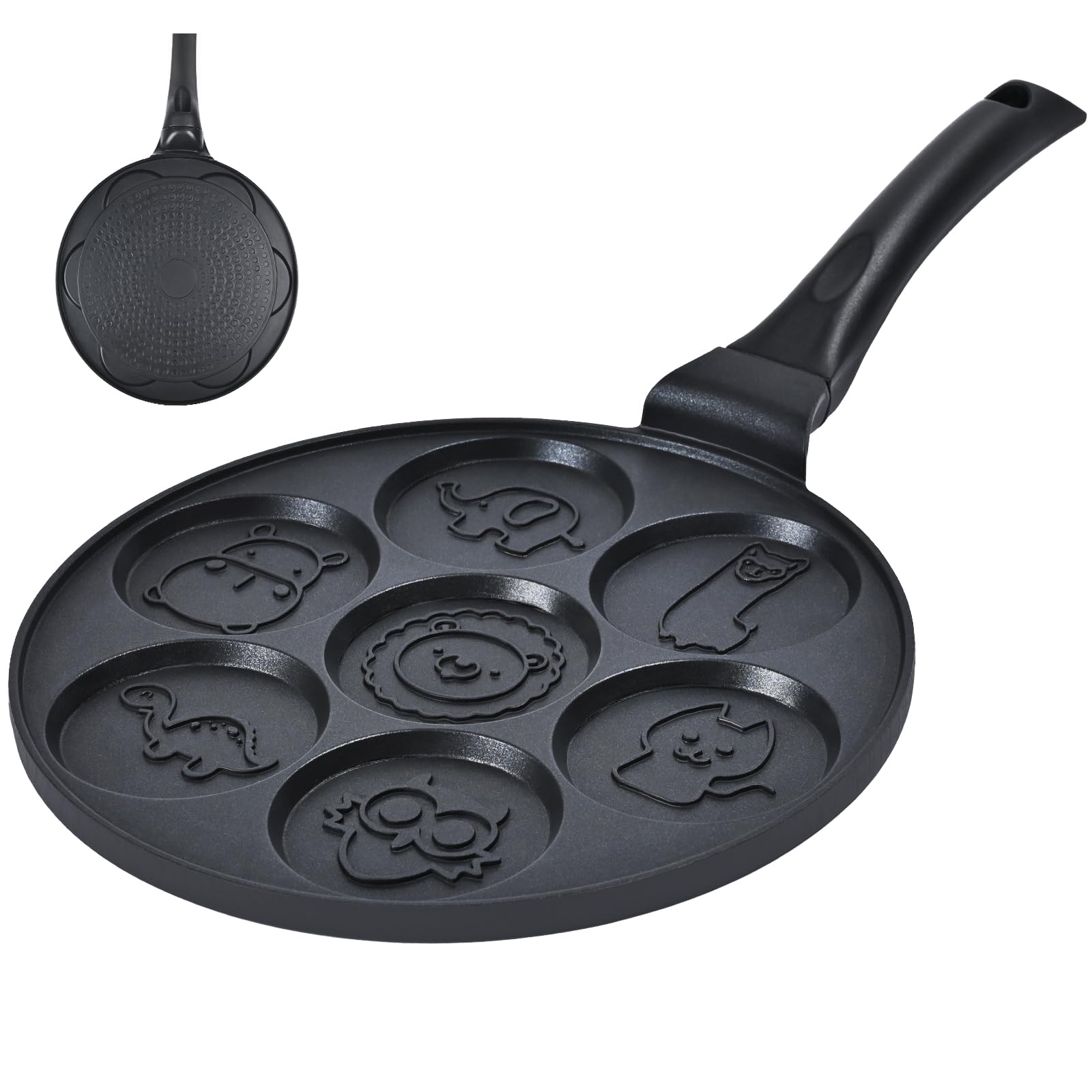 Con WKWKTOTO, desayunos familiares rápidos con panqueques, huevos y salchichas.