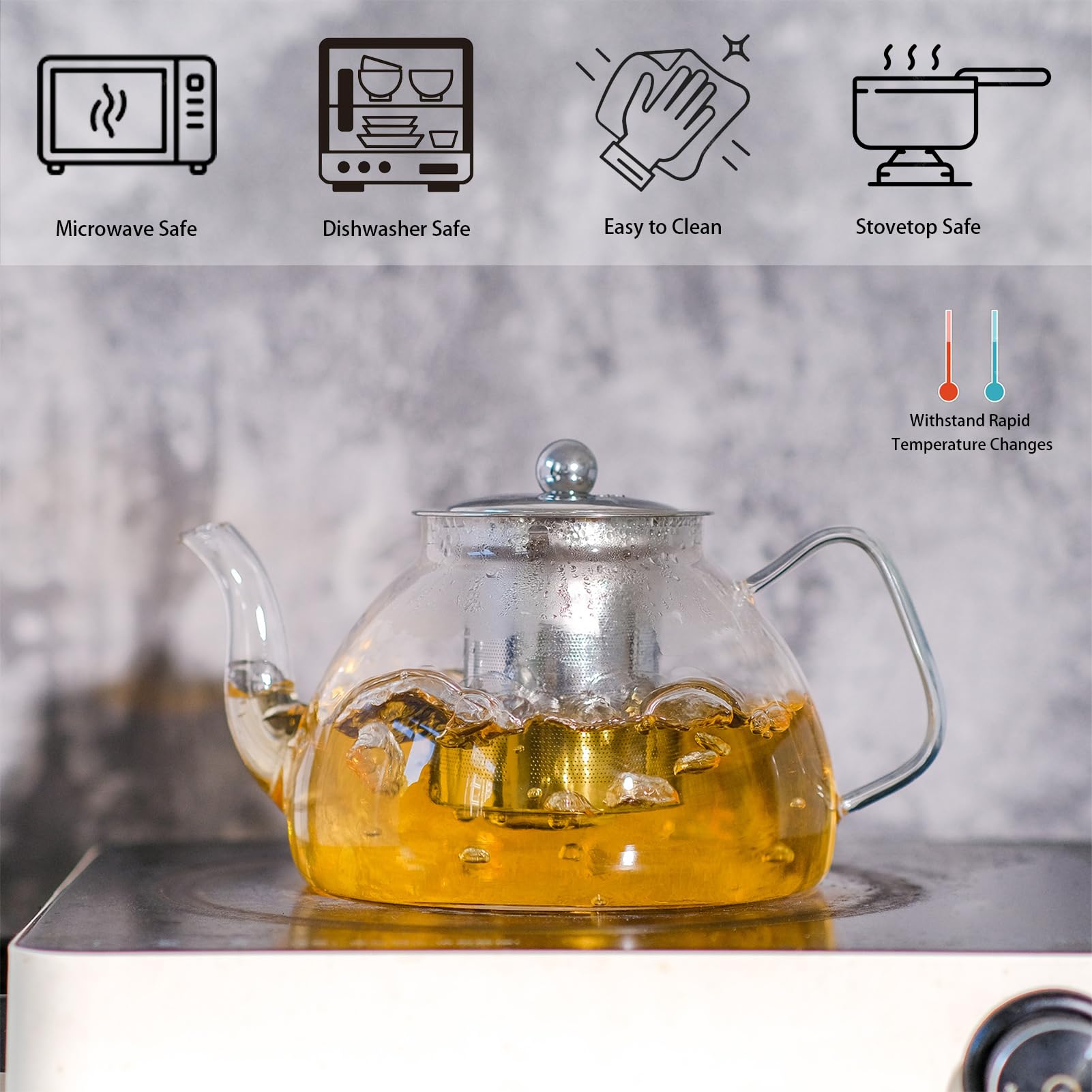 Infusor de acero inoxidable con malla fina para mejor filtración