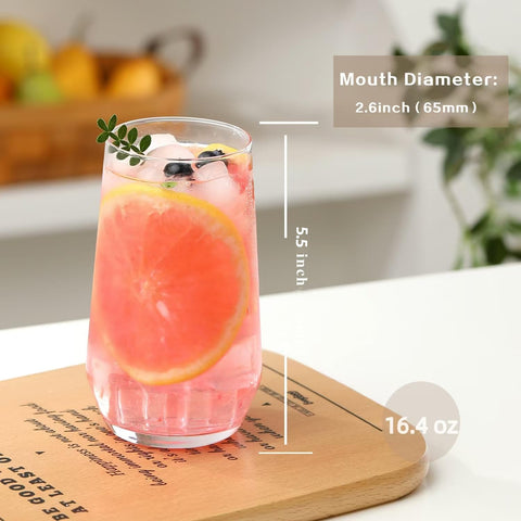 Vasos altos para cócteles con diseño ergonómico de Wlasss.