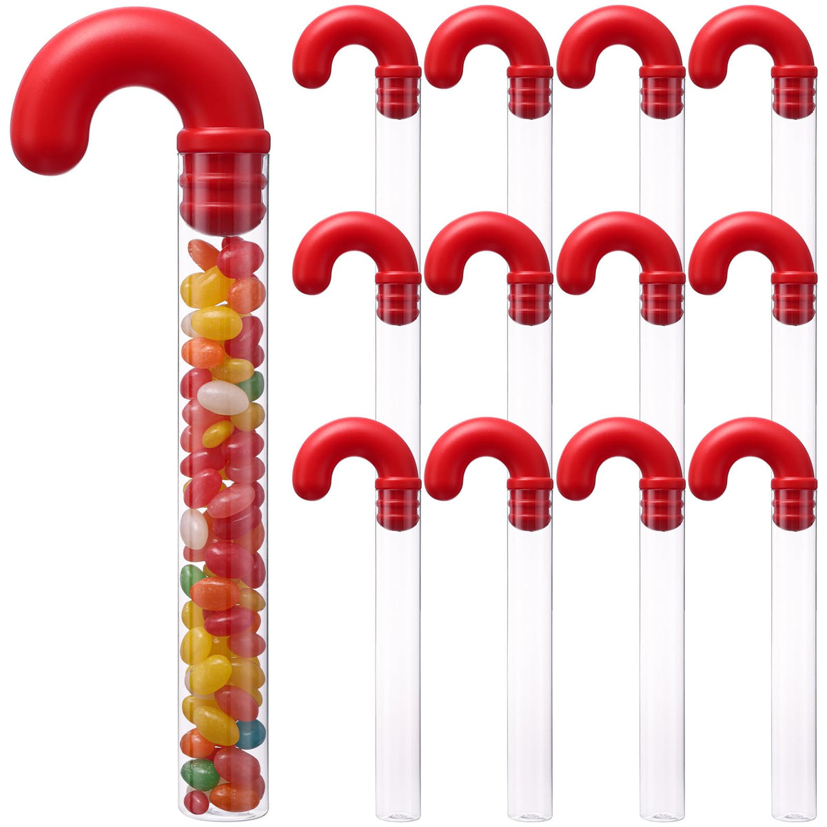 Tubo de caramelo Wlilupah transparente para regalos festivos y presentaciones atractivas.