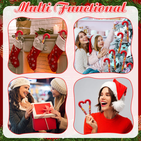 Tubo para dulces navideños Wlilupah añade encanto festivo a la mesa.