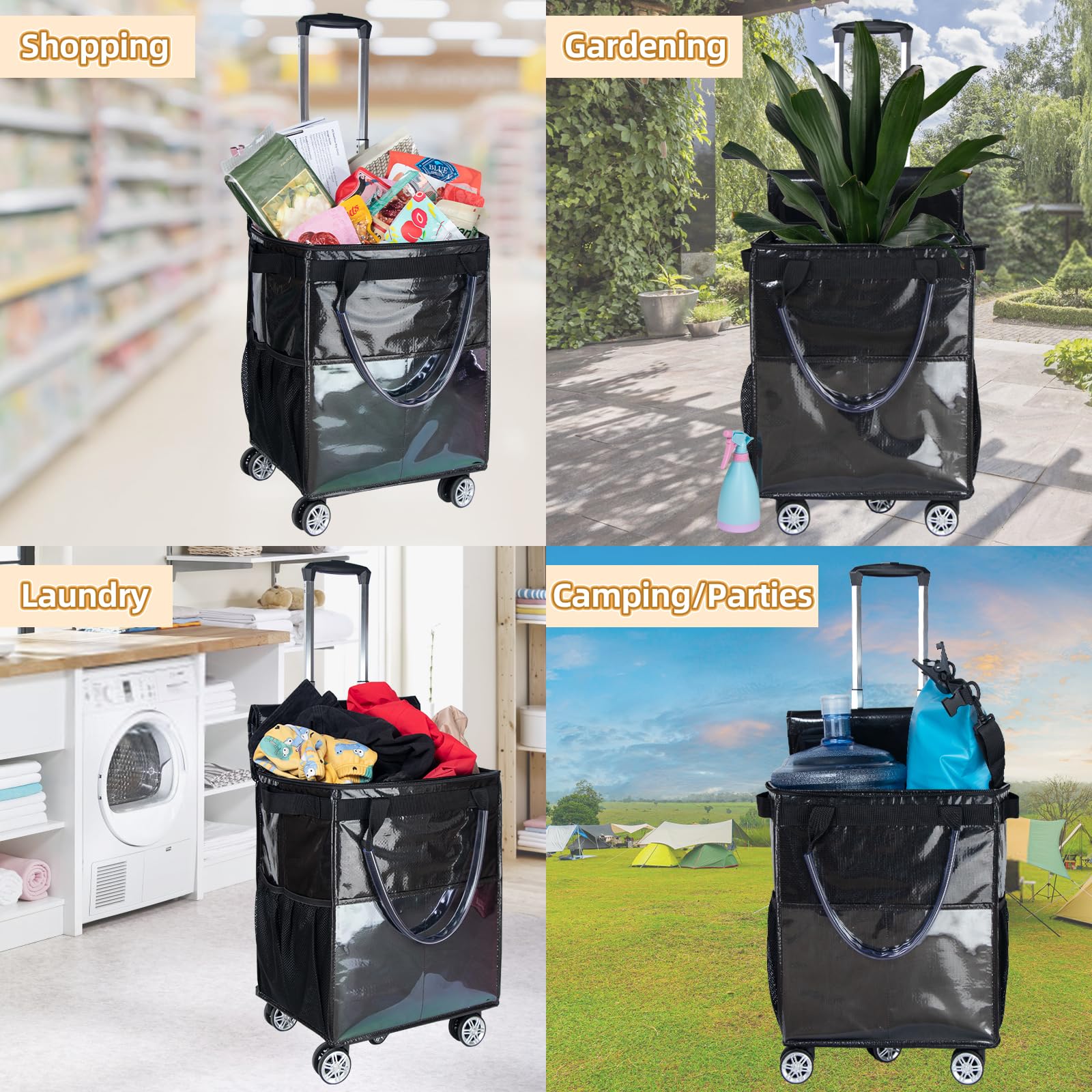 Wloskance ruedas 360° suaves para desplazamientos entre pasillos.