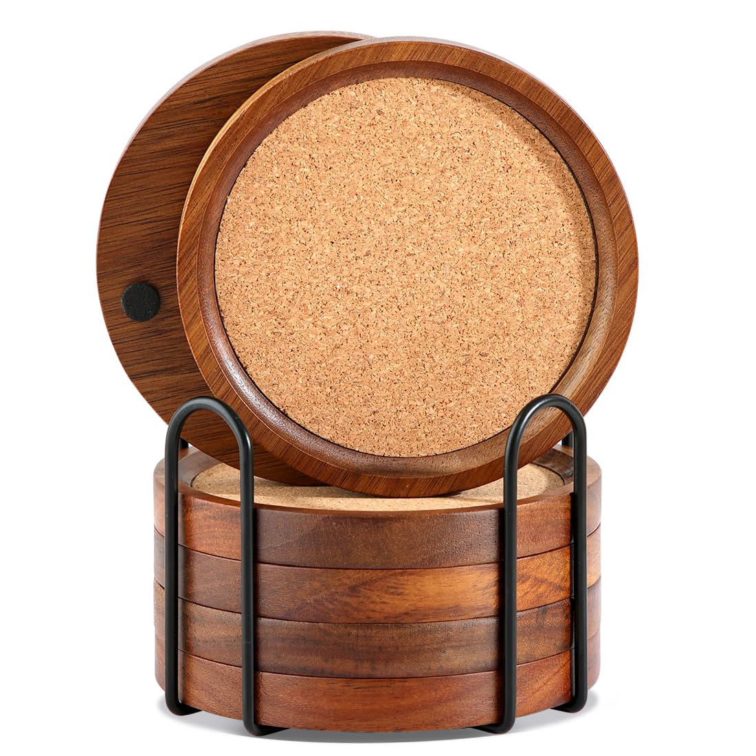 WLWNWFT posavasos de corteza grande protegen la mesa de manchas y derrames.