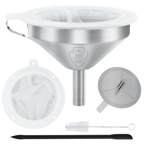 WMKGG embudo 304 acero inoxidable de 5 pulgadas para verter con precisión