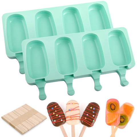 WMKGG moldes de paletas de silicona dos piezas, desmolde suave y fácil limpieza