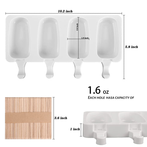Palitos de madera WMKGG incluidos para paletas rápidas en casa