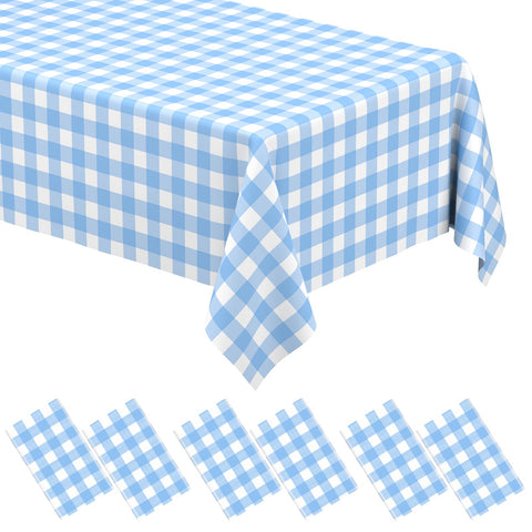 Mantel WNINK azul claro a cuadros para picnics al aire libre.