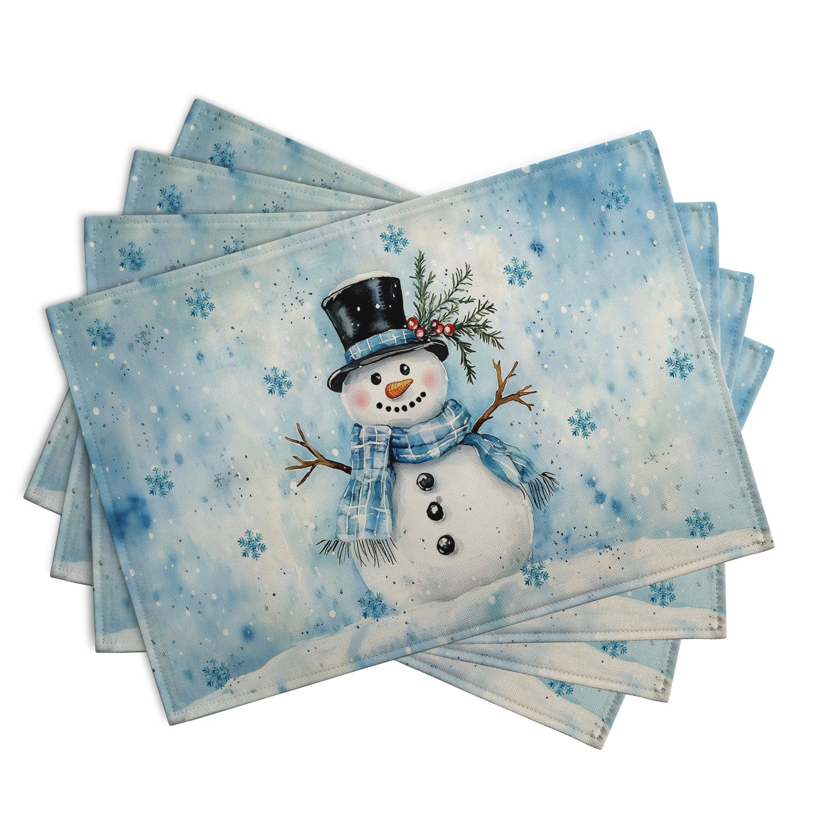 Manteles Wnoesat con copos de nieve brillantes para mesa festiva.
