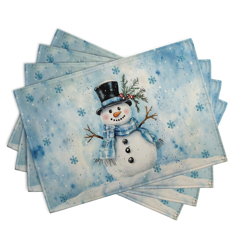 Manteles Wnoesat con copos de nieve brillantes para mesa festiva.