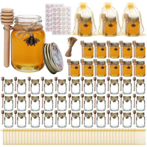 Frascos Woaiwo-q de miel de 2 onzas con tapa, ideales para regalo.