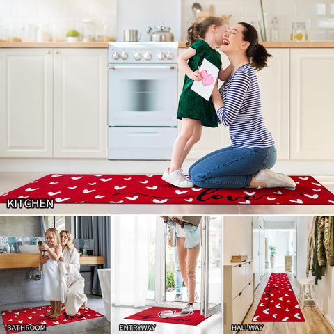 Diseno corazon rojo de WOBUBU para crear atmosfera romantica en la cocina.