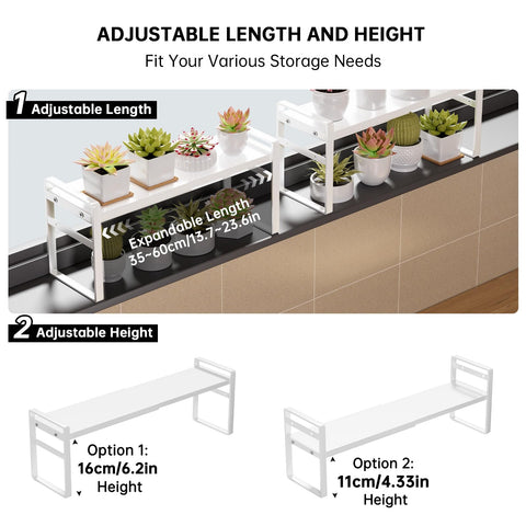 WOCHUANGSI estante de superficie metálica, durable y fácil de limpiar.