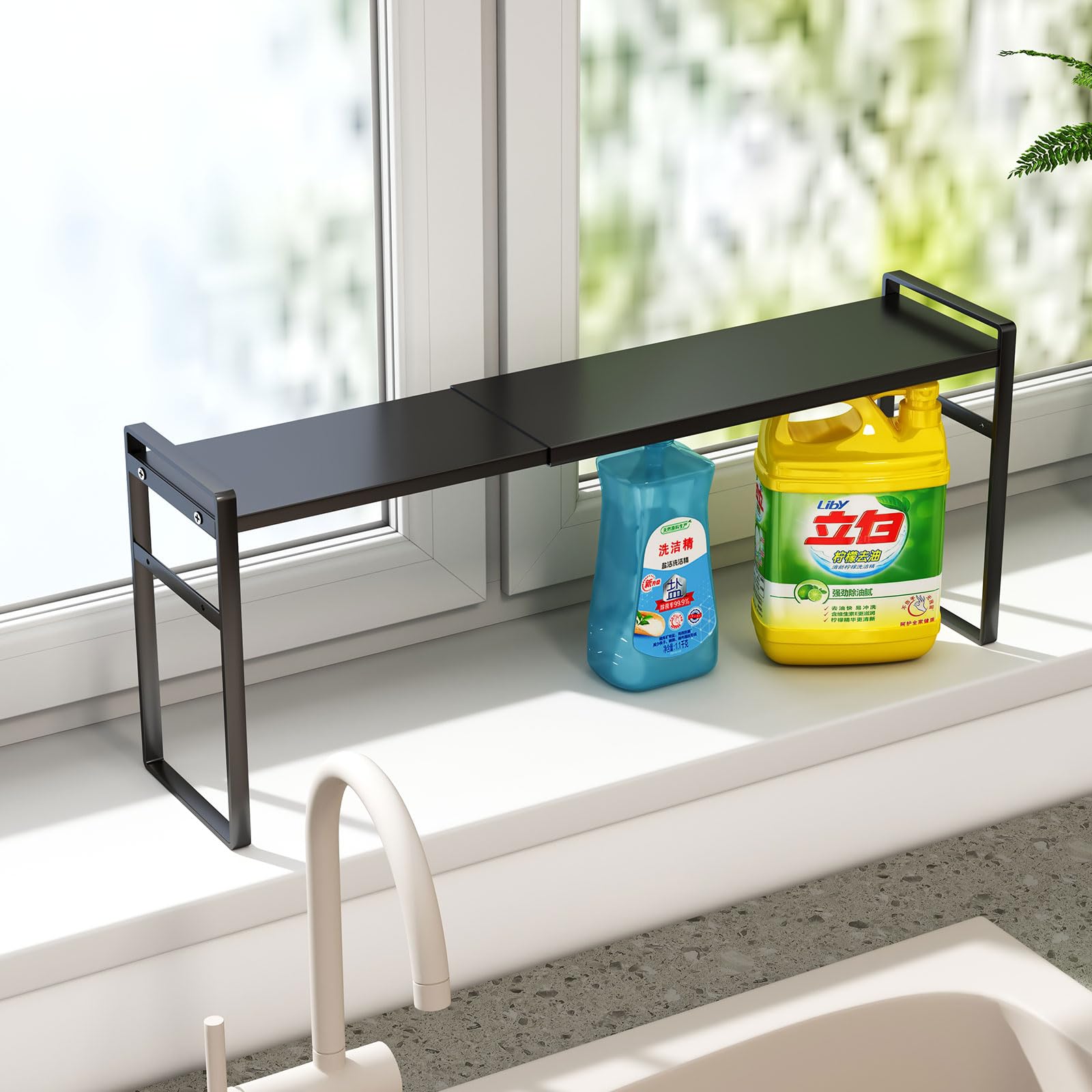 WOCHUANGSI estante para ventana estrecho, ideal para plantas pequeñas y especias.