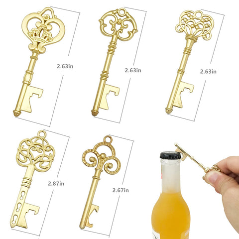 Abrebotellas con cadena dorada WODEGIFT, regalo práctico para invitados