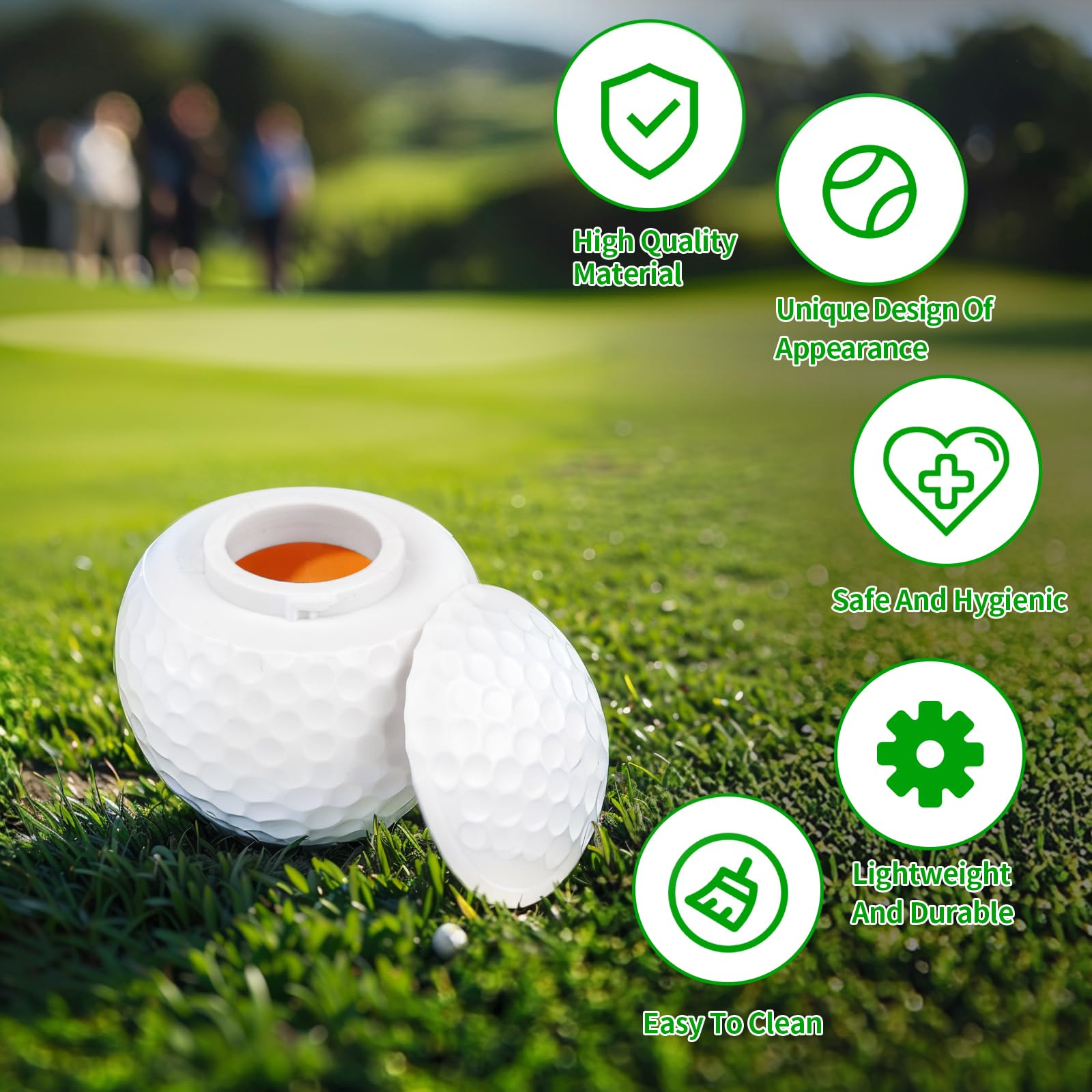Cepillo de limpieza incluido para vasos shot de bola de golf WodGod.