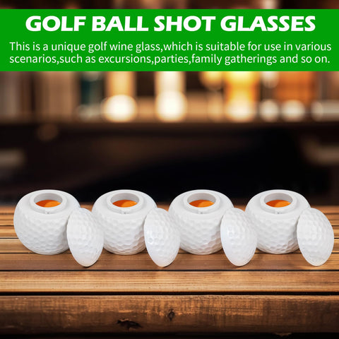 Diseño único de bola de golf en vaso shot WodGod, práctico y duradero.