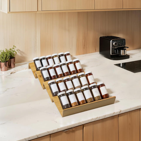 WodGod organización para cocina con especias y frascos pequeños