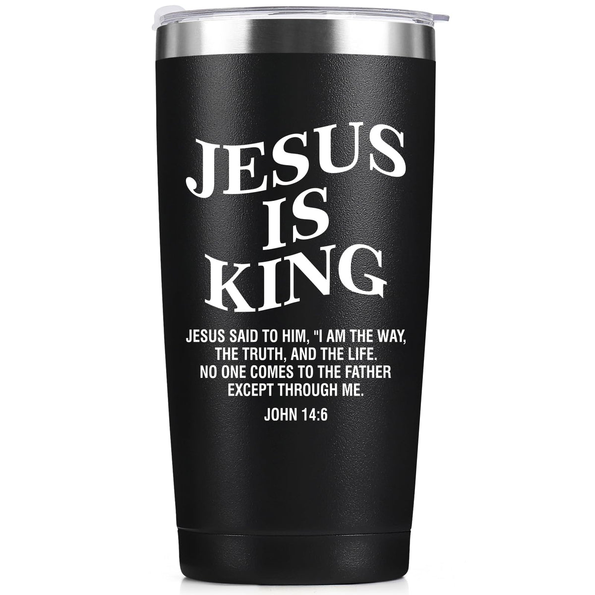 WOELIVE tumbler Jesús es Rey, 20 onzas, mantiene bebidas frías o calientes por horas