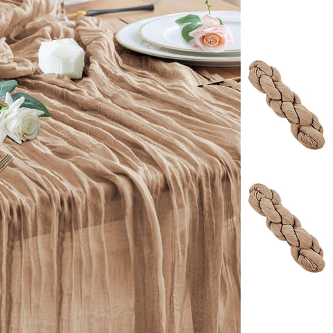 Mantel Wokceer gasa queso nude-marrón diez pies para cenas elegantes.