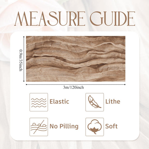 Gasa textura Wokceer para crear ambiente suave en la mesa.