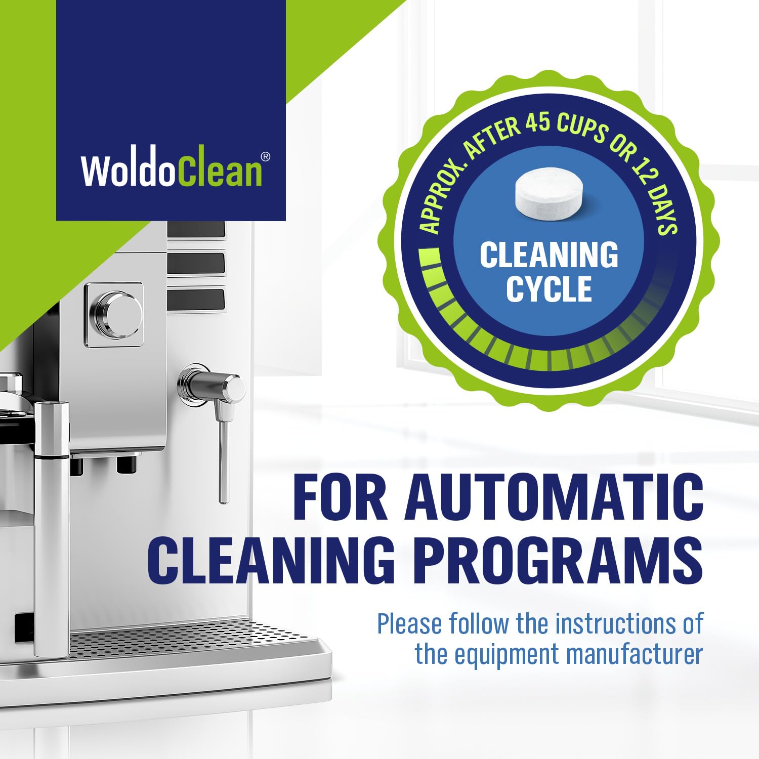 WoldoClean envase compacto-tabletas: almacenamiento y uso diario.