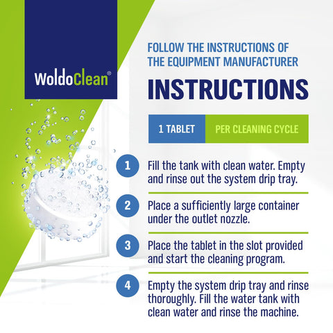 WoldoClean tabletas compatibles con KitchenAid: cuidado fiable de cafetera.