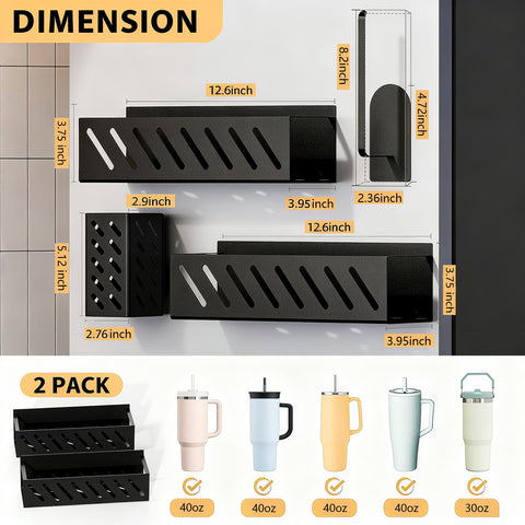 Estructura premium Wolera brinda estabilidad para vasos de 40 onzas