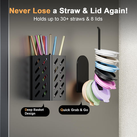 Estructura de hierro y barandillas Wolera, soporte seguro para tazas de 40 oz.