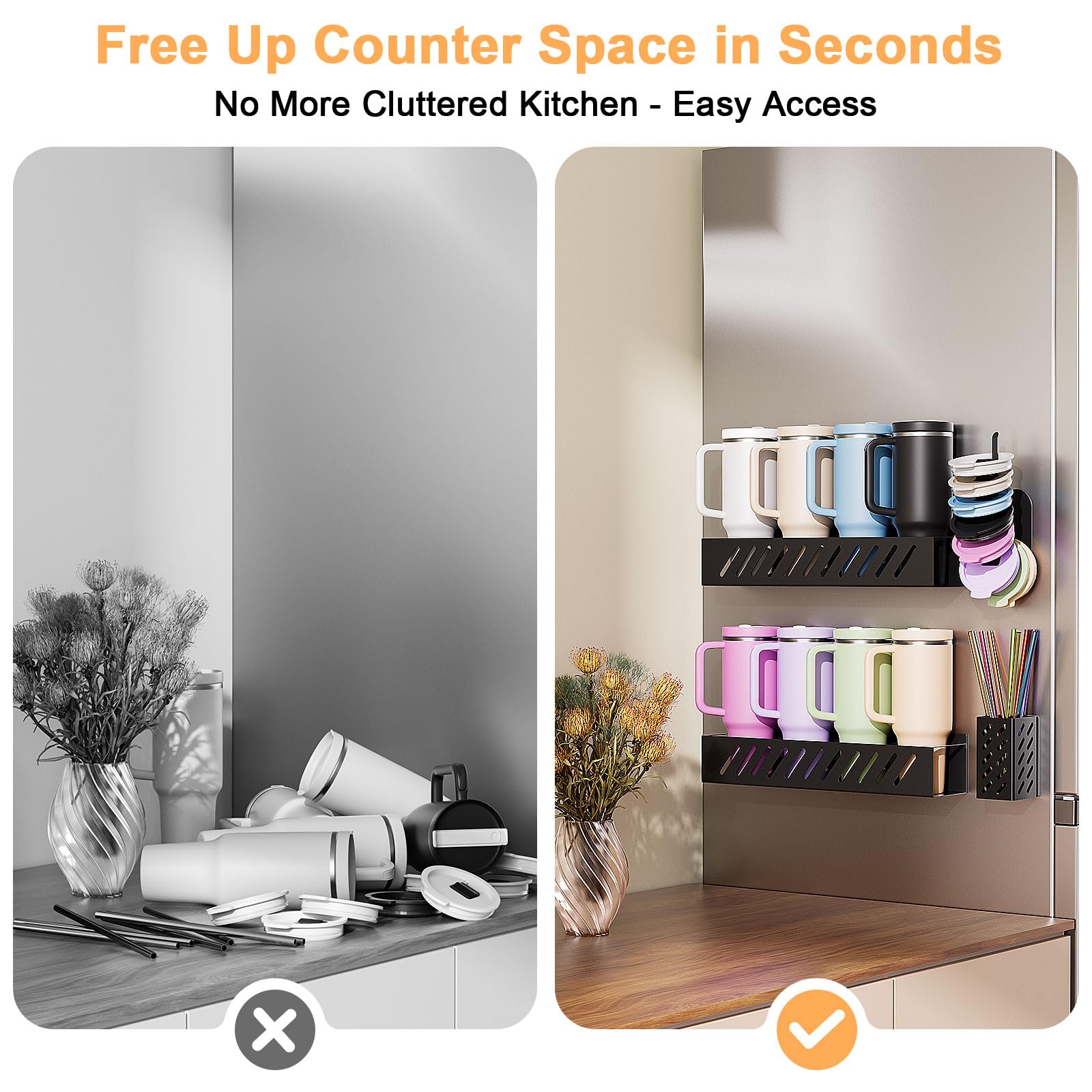 Porta-tazas dual Wolera, fácil acceso para dos tazas.