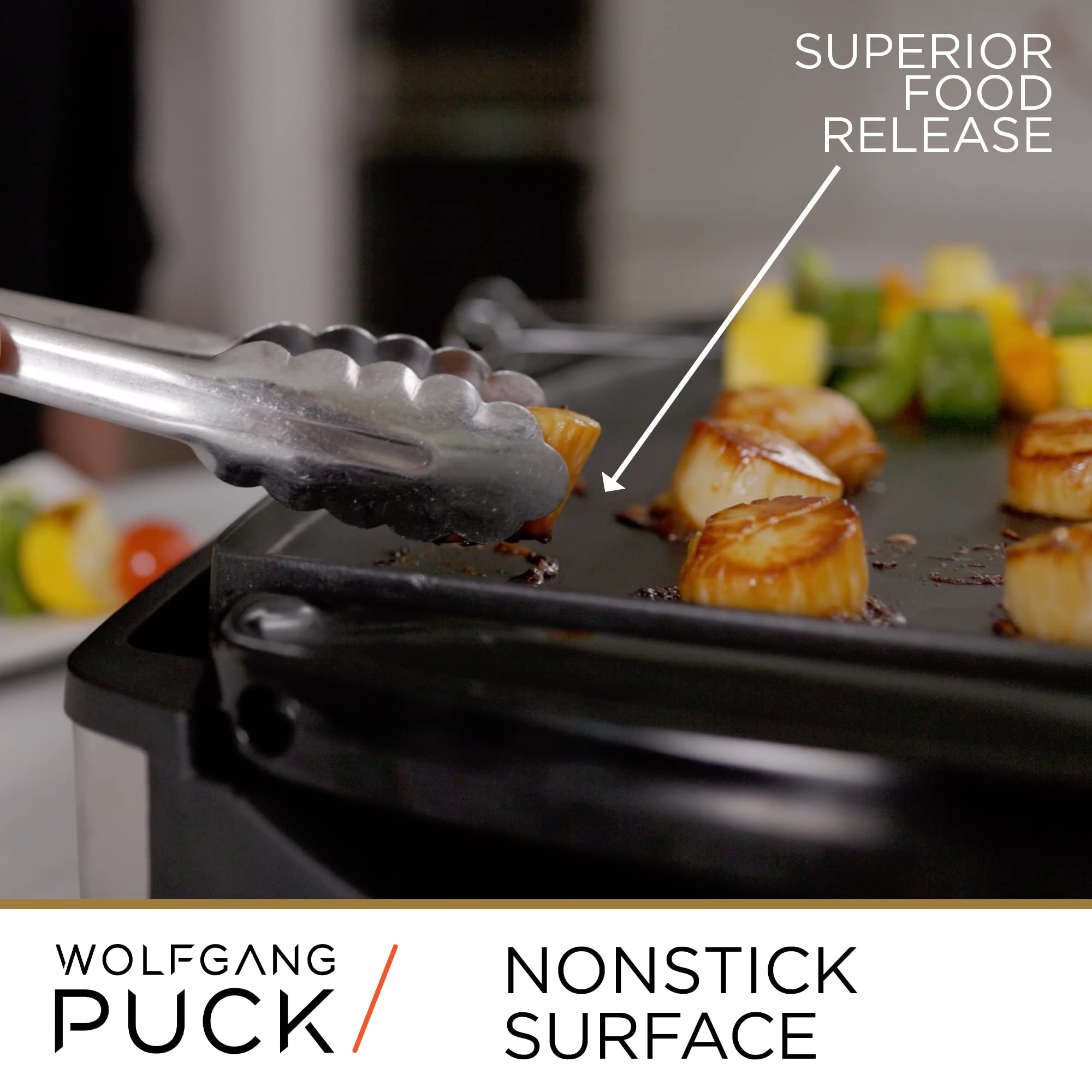 Wolfgang Puck XL: control de temperatura ajustable para dorar de forma uniforme.