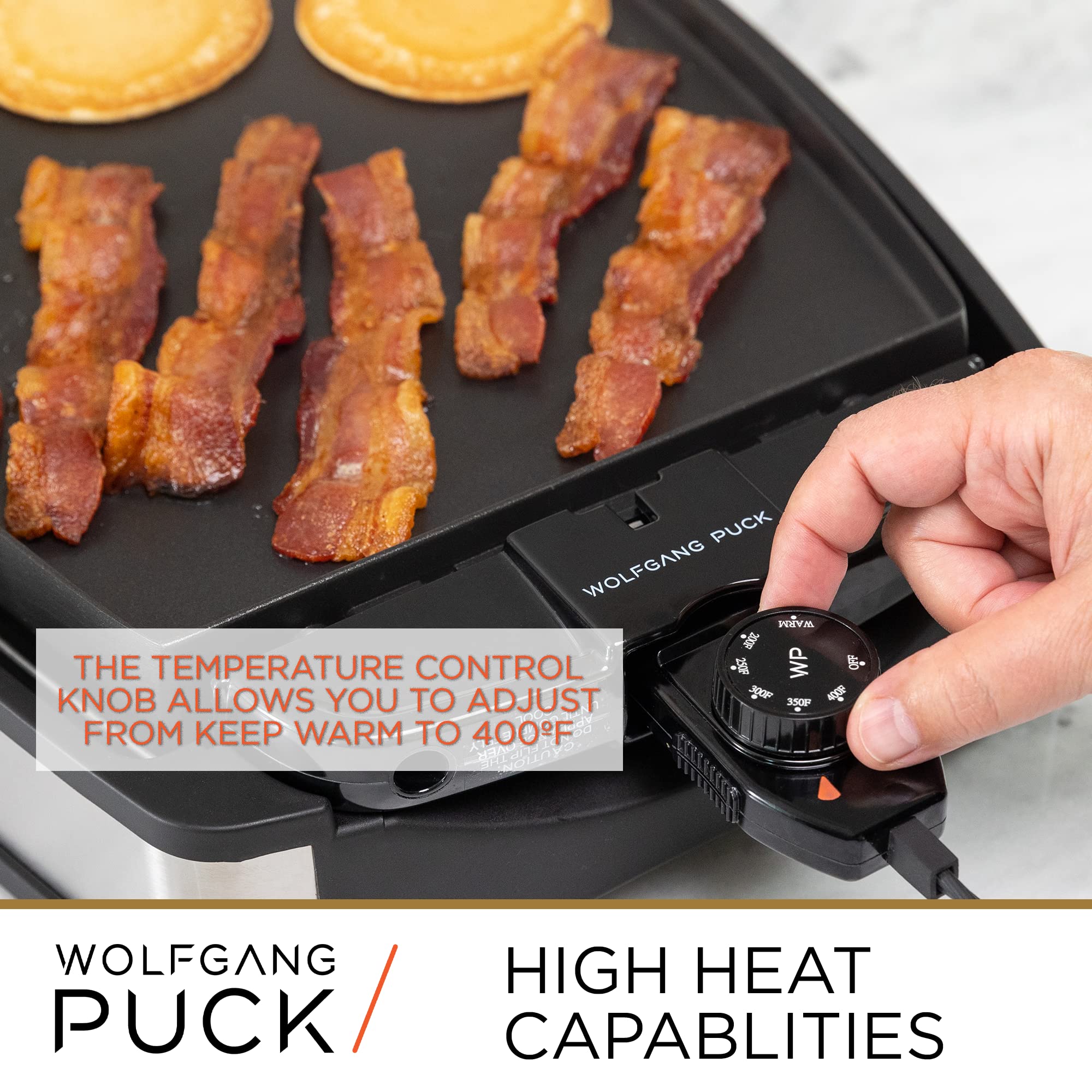 Wolfgang Puck XL: limpieza fácil con bandeja de goteo apta para lavavajillas.