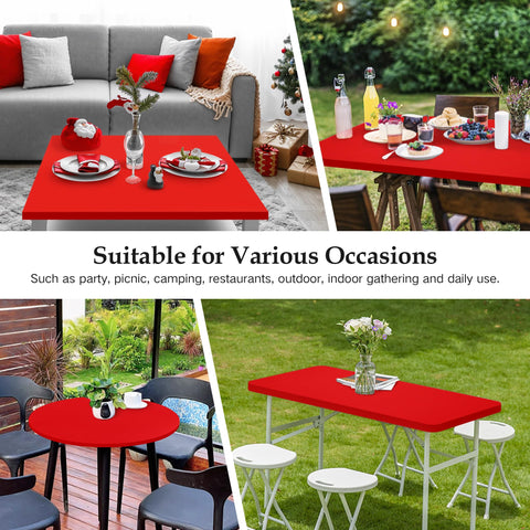 Mantel para eventos bodas picnic Wolkemer rojo 34x34