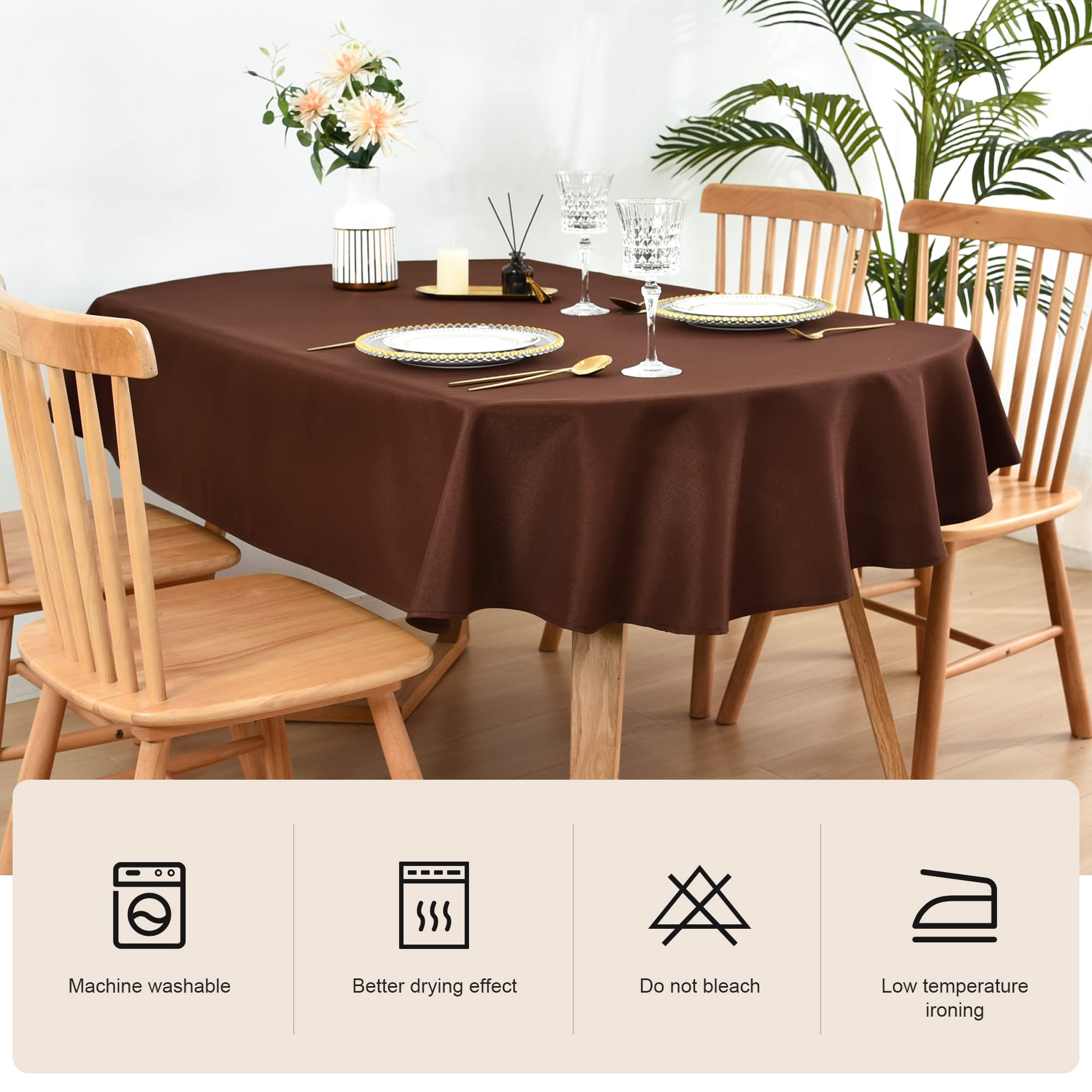 Mantel Wolkemer ovalado, ideal para cenas, buffets y banquetes, fácil de combinar.
