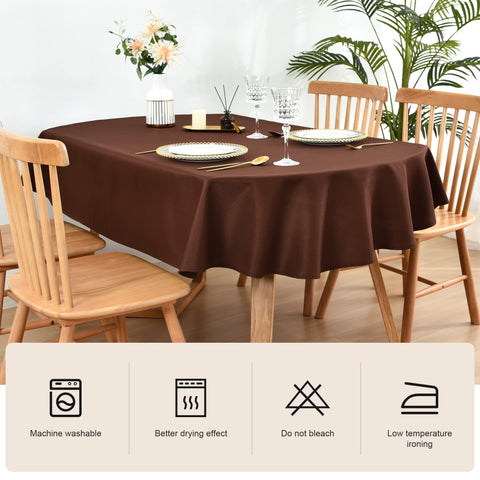 Mantel Wolkemer ovalado, ideal para cenas, buffets y banquetes, fácil de combinar.