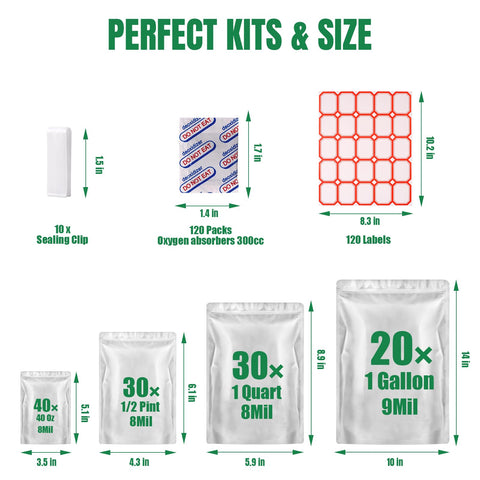 Wolobag bolsas Mylar con sellado por calor preservan frescura de granos.