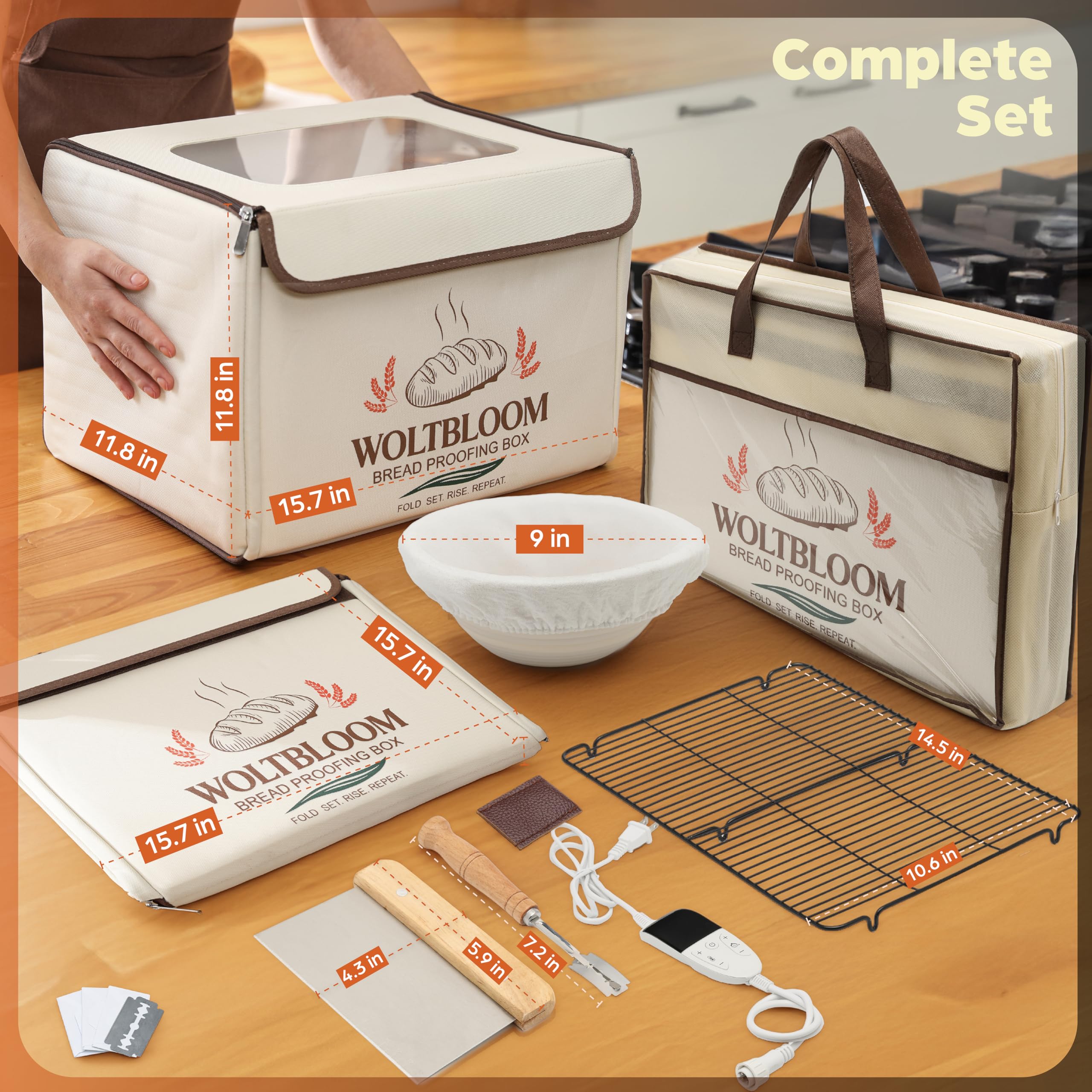 El control de temperatura WOLTBLOOM 68-131 °F permite ajustar la fermentación con precisión.