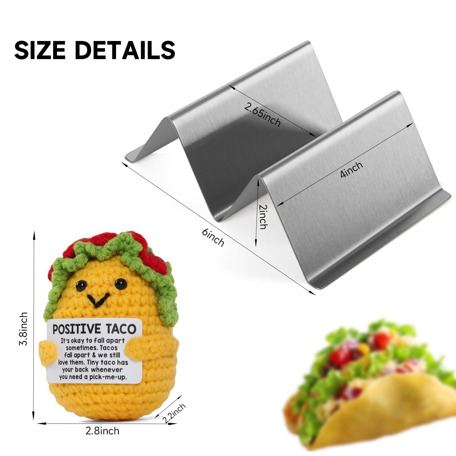 Diseño en estante de Woltic W para presentación elegante de tacos
