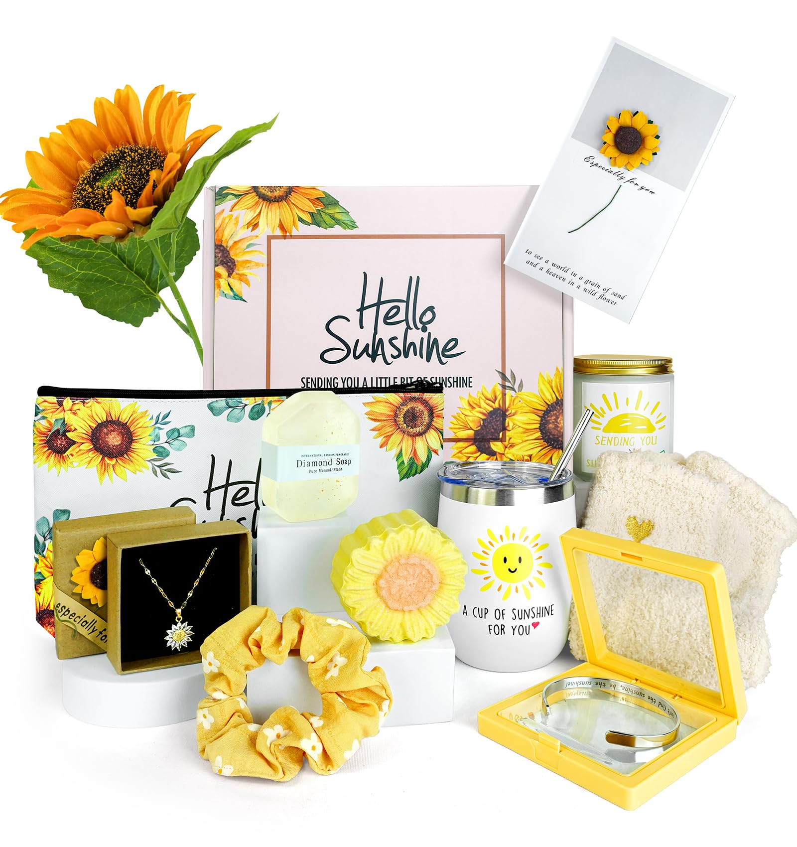 WOMRICH caja-regalo-girasol-frente, regalo elegante para mamá.