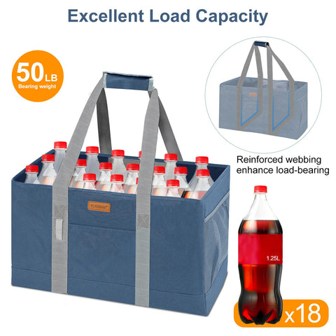 Capacidad de hasta 50 libras, ideal para compras pesadas con WONDAY.